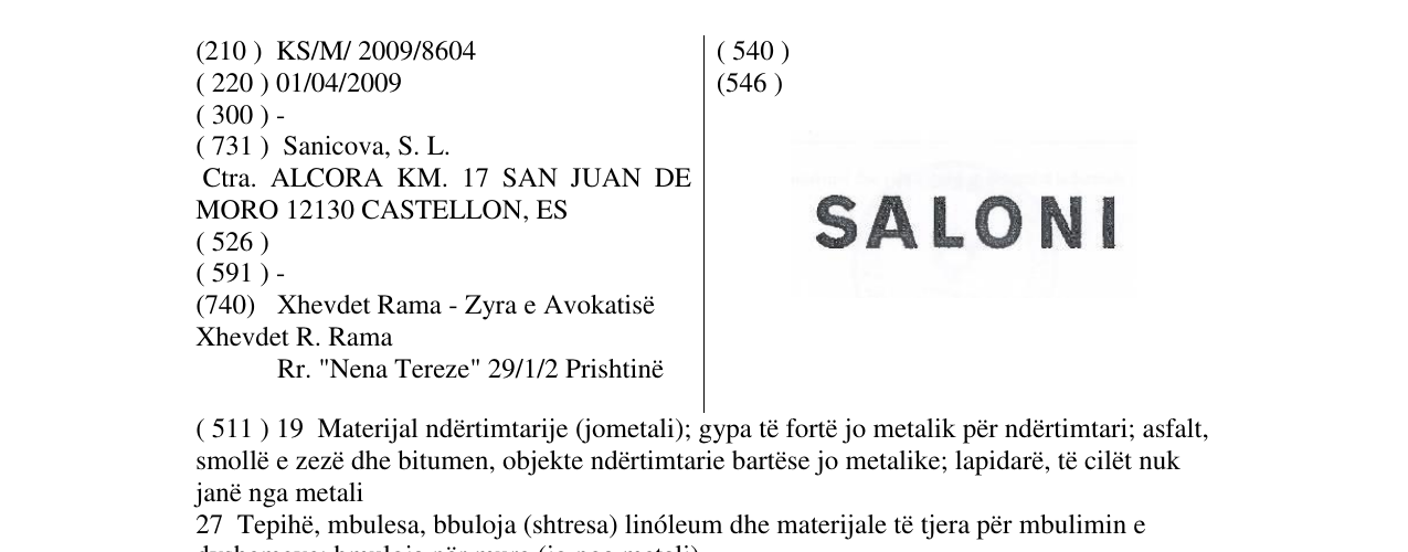 Zëri i markës Markë figurative në buletin
