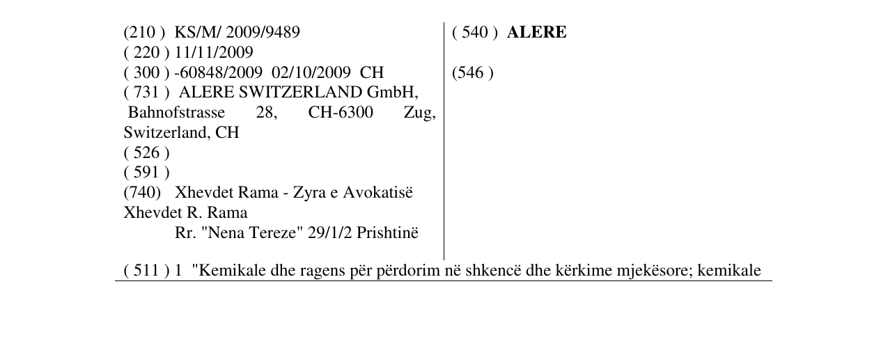 Zëri i markës ALERE në buletin