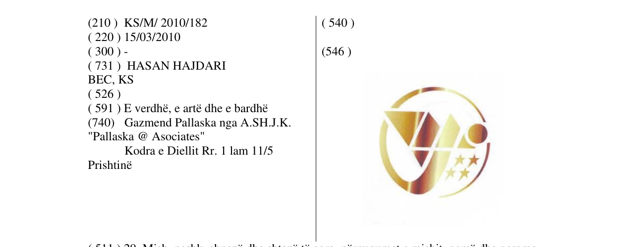 Zëri i markës Markë figurative në buletin