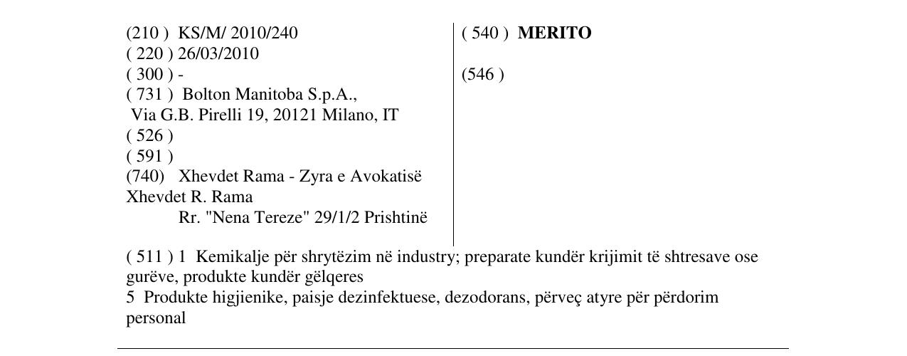 Zëri i markës MERITO në buletin