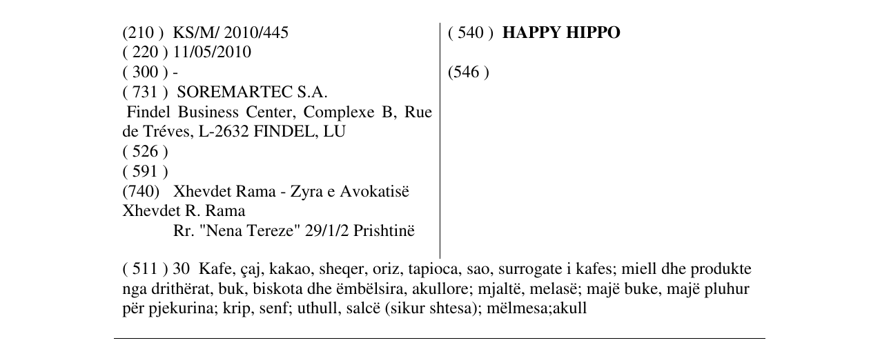 Zëri i markës HAPPY HIPPO në buletin