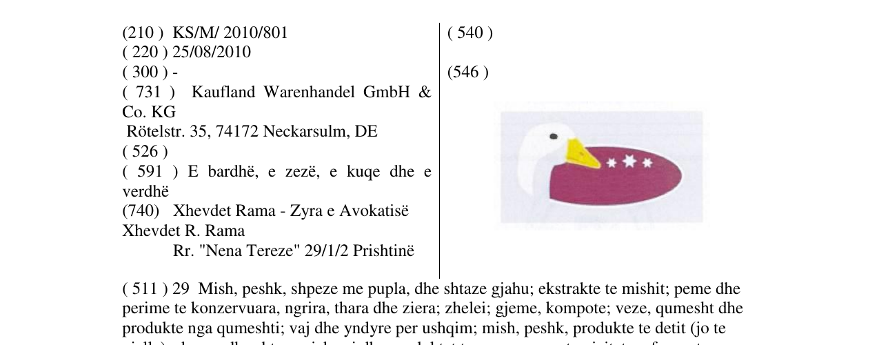 Zëri i markës Markë figurative në buletin