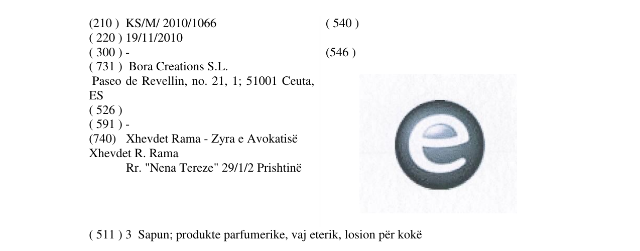 Zëri i markës Markë figurative në buletin
