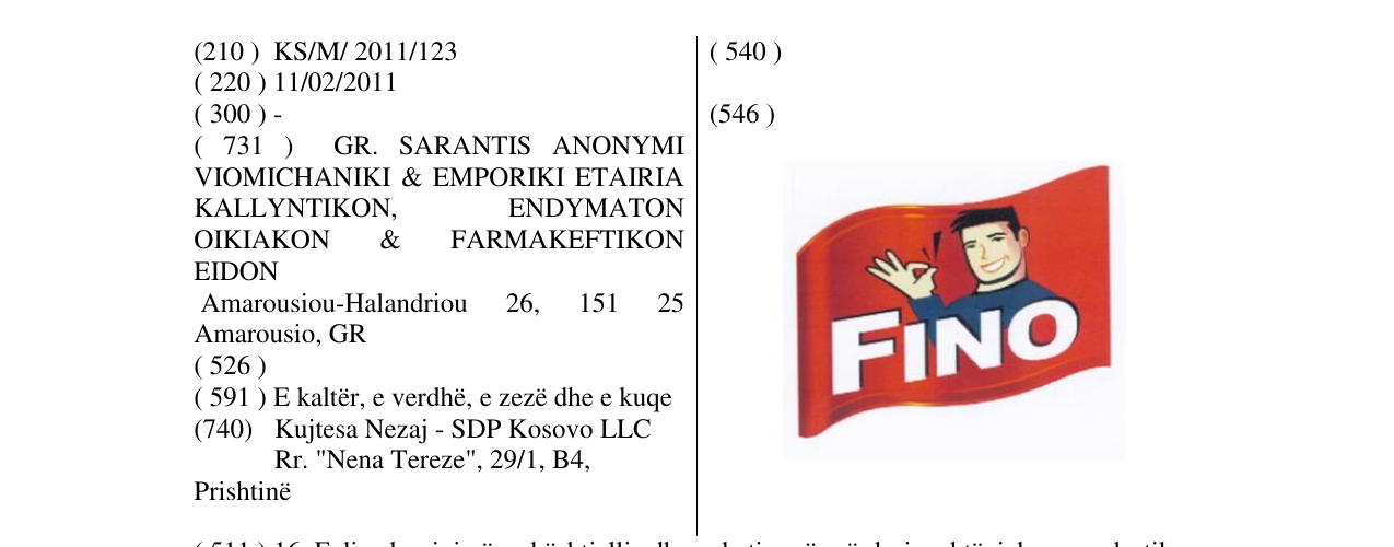 Zëri i markës FINO në buletin