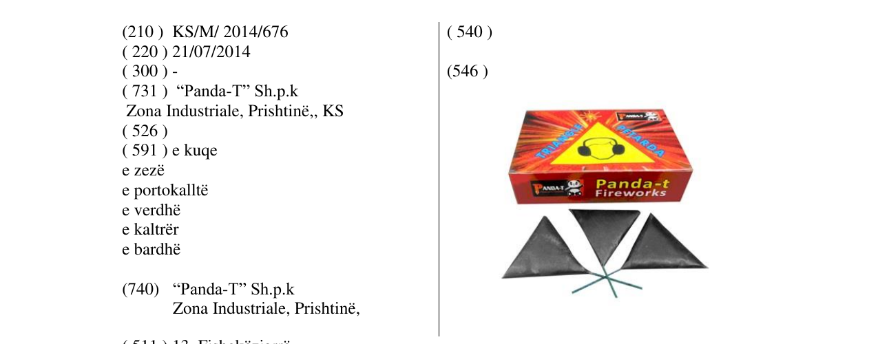 Zëri i markës TRIANGLE 5.5 në buletin