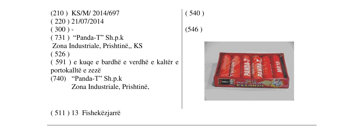 Zëri i markës PANDA - T në buletin