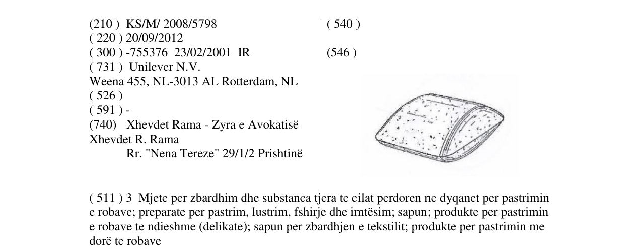 Zëri i markës Markë figurative në buletin