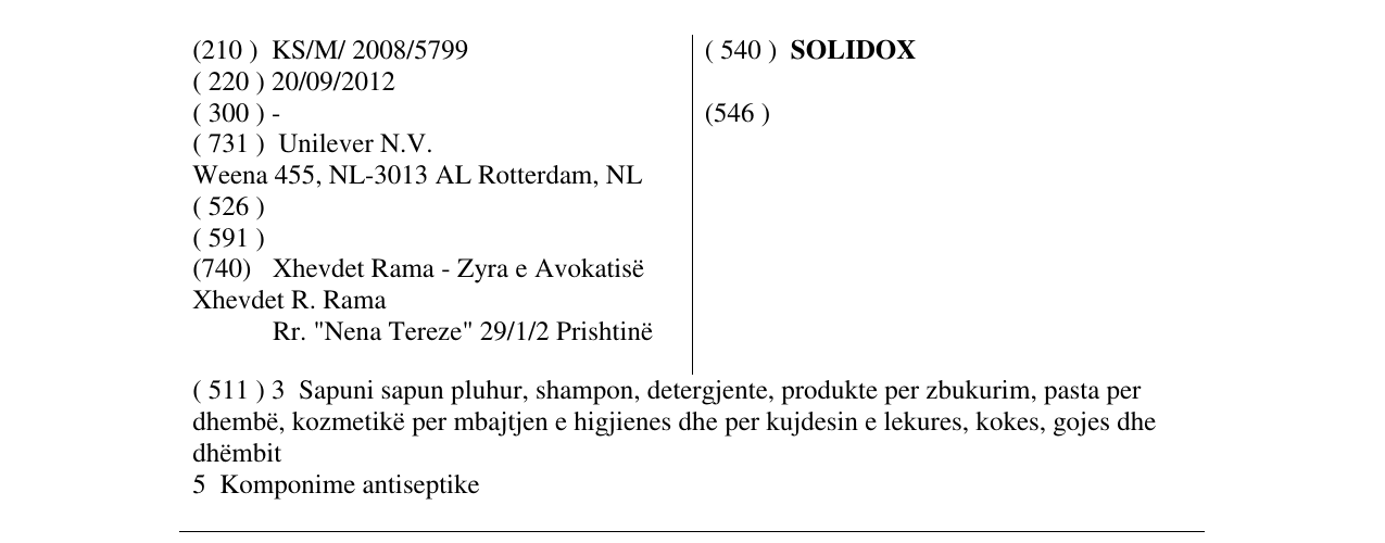 Zëri i markës SOLIDOX në buletin