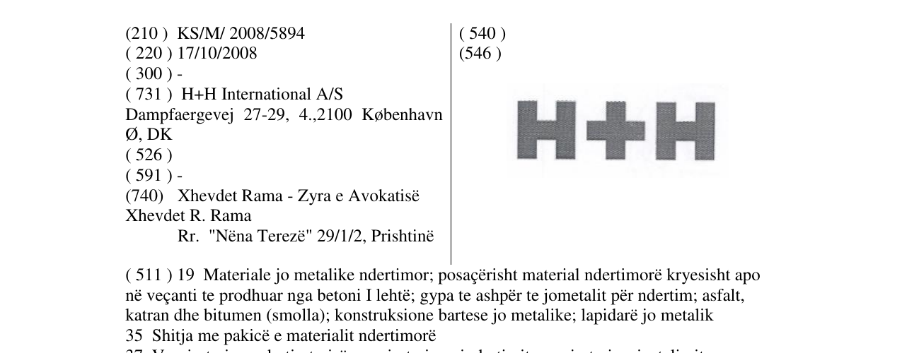 Zëri i markës H+H në buletin