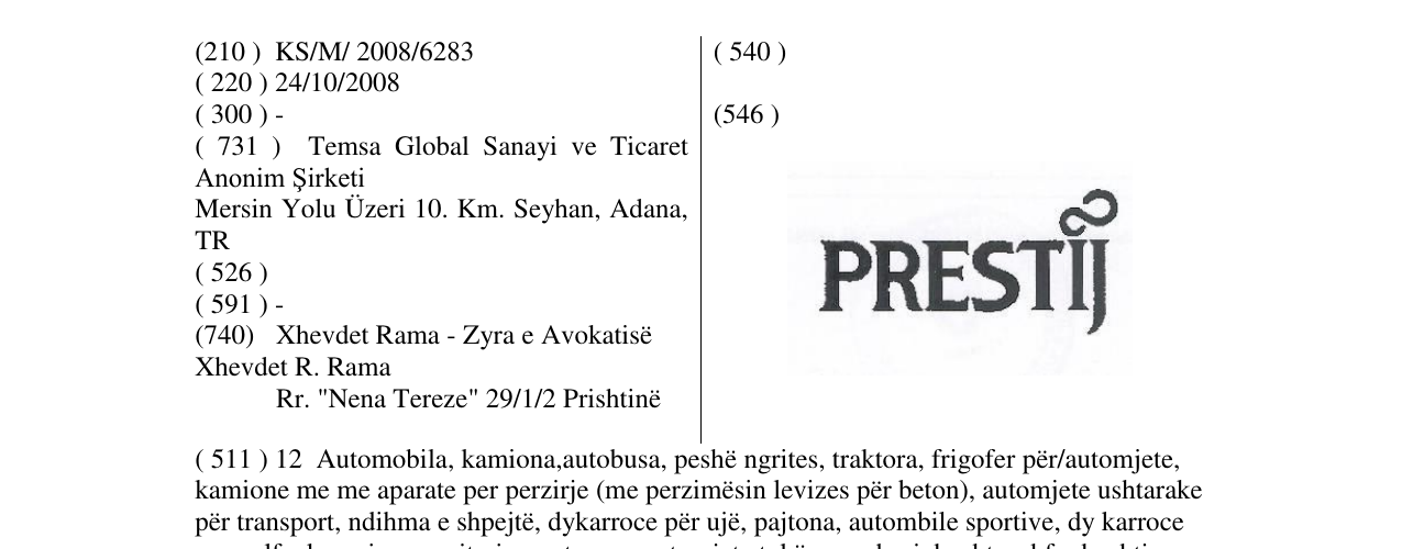 Zëri i markës PRESTIJ në buletin