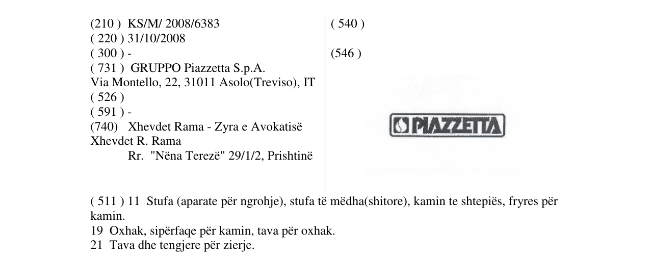 Zëri i markës Markë figurative në buletin
