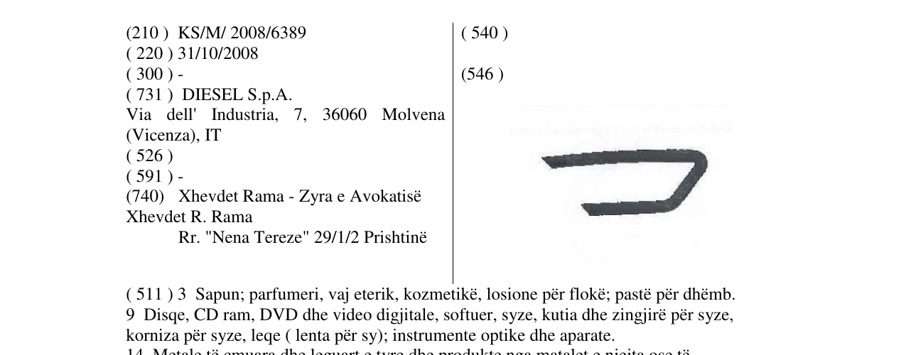 Zëri i markës Markë figurative në buletin