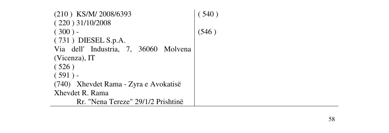 Zëri i markës Markë figurative në buletin