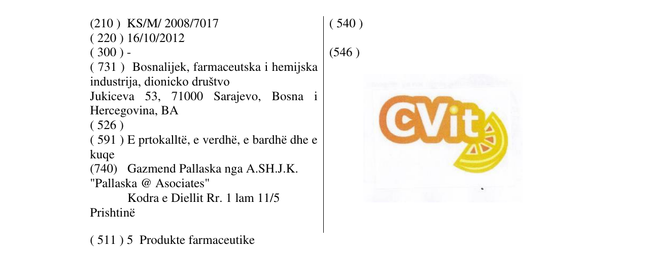 Zëri i markës CVIT në buletin