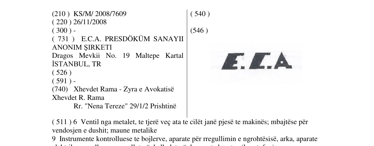 Zëri i markës Markë figurative në buletin