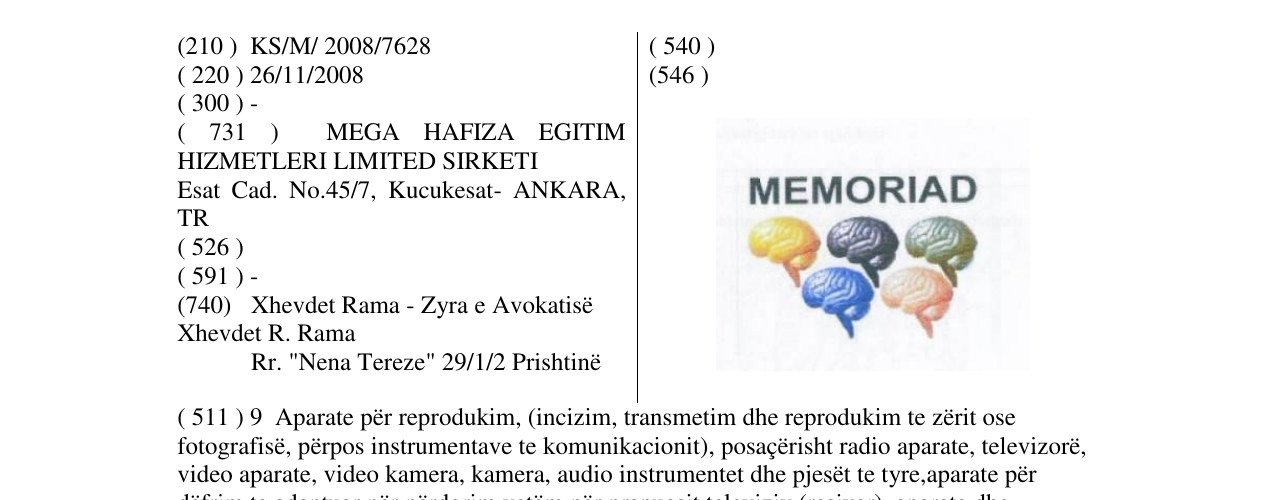 Zëri i markës MEMORIAD në buletin
