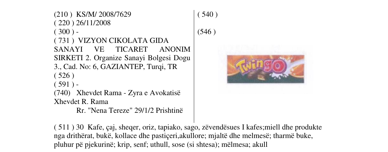 Zëri i markës TWINGO në buletin