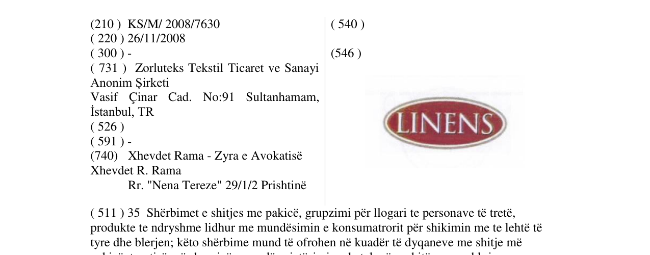 Zëri i markës Markë figurative në buletin