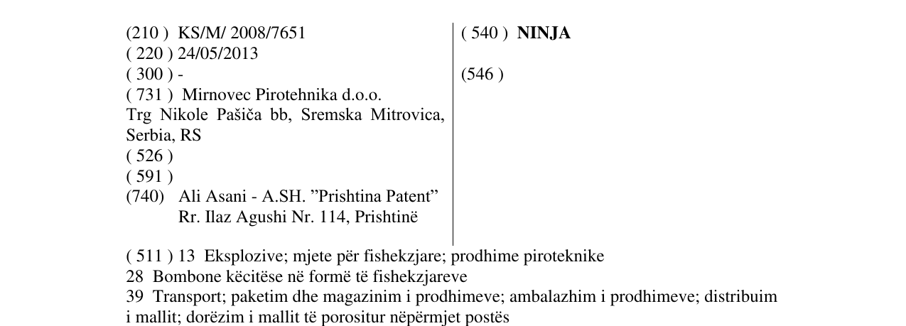 Zëri i markës NINJA në buletin