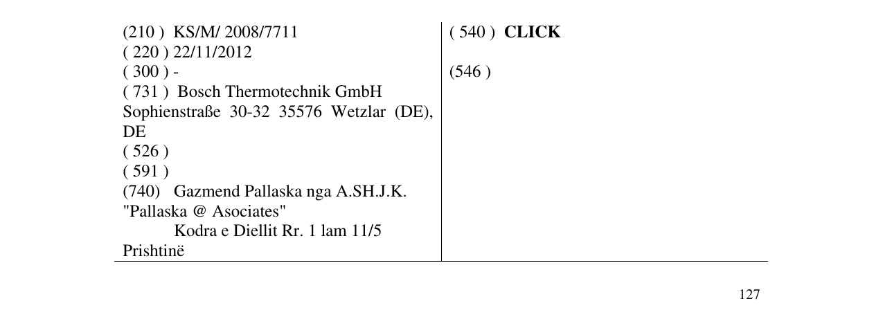 Zëri i markës CLICK në buletin
