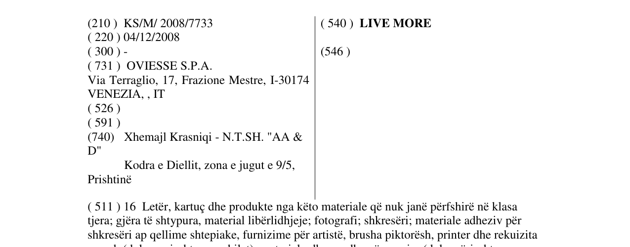 Zëri i markës LIVE MORE në buletin