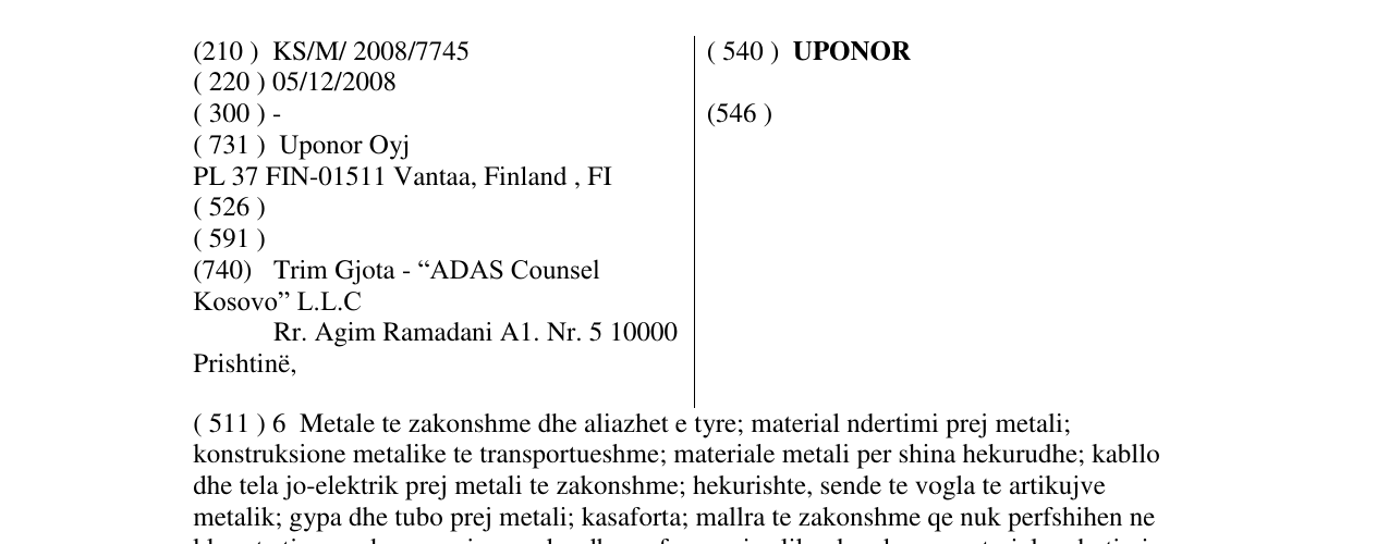 Zëri i markës UPONOR në buletin