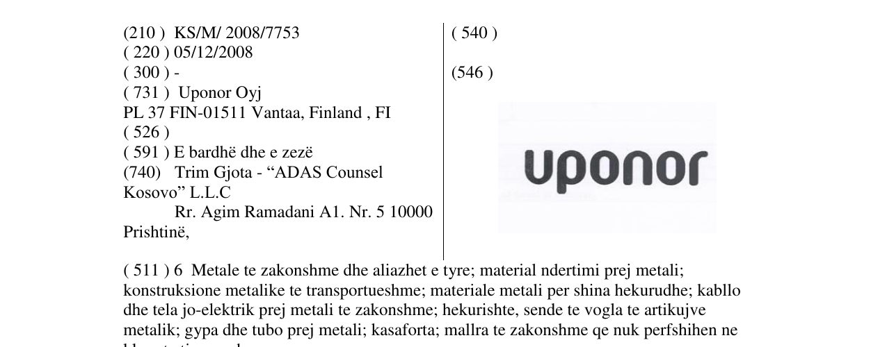 Zëri i markës Markë figurative në buletin