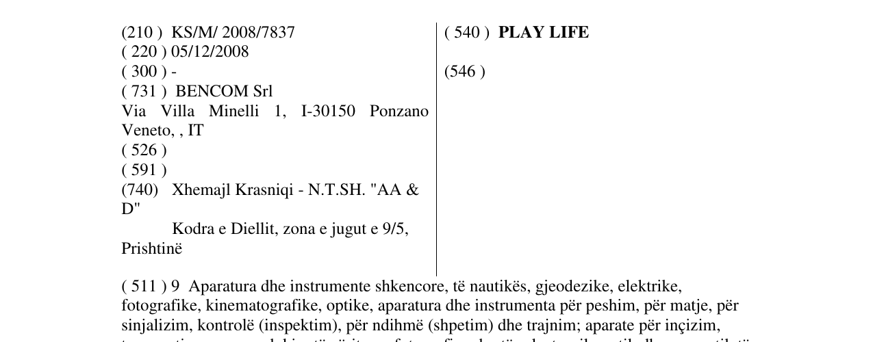 Zëri i markës PLAY LIFE në buletin