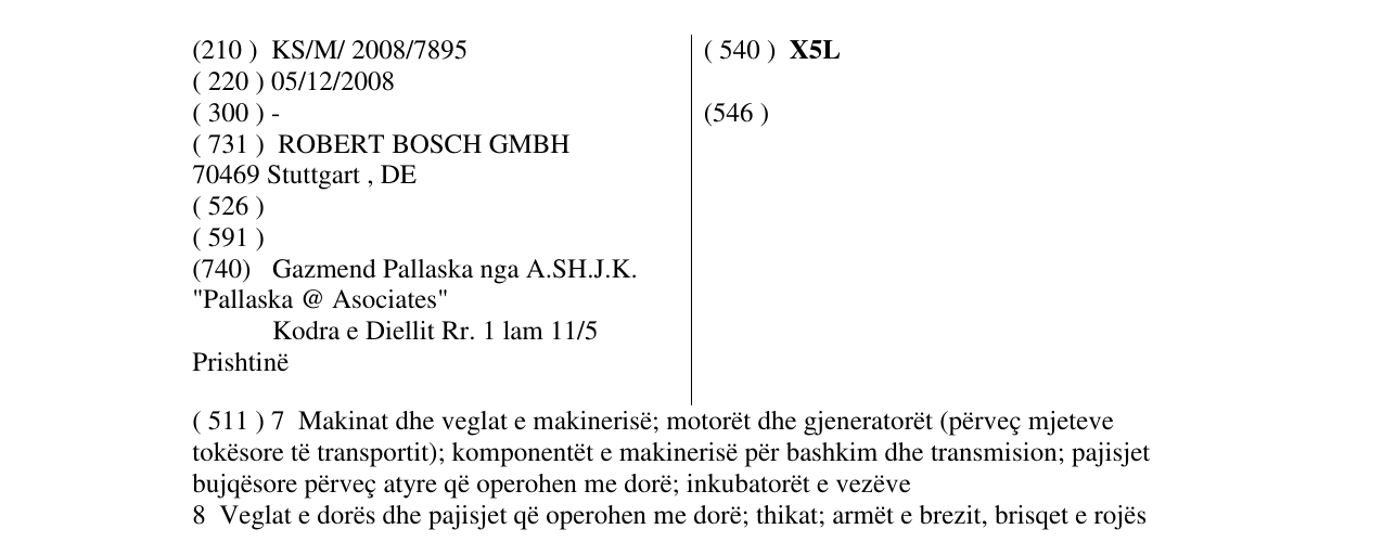Zëri i markës X5L në buletin