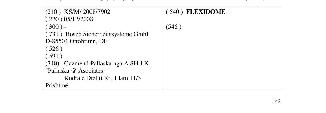 Zëri i markës FLEXIDOME në buletin