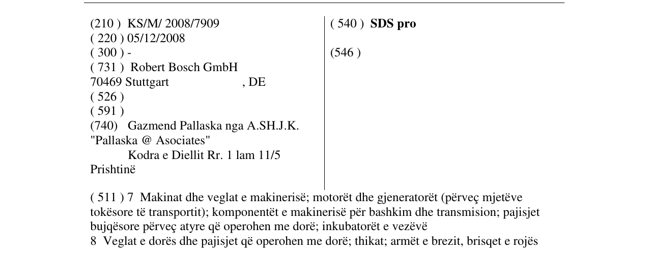 Zëri i markës SDS pro në buletin