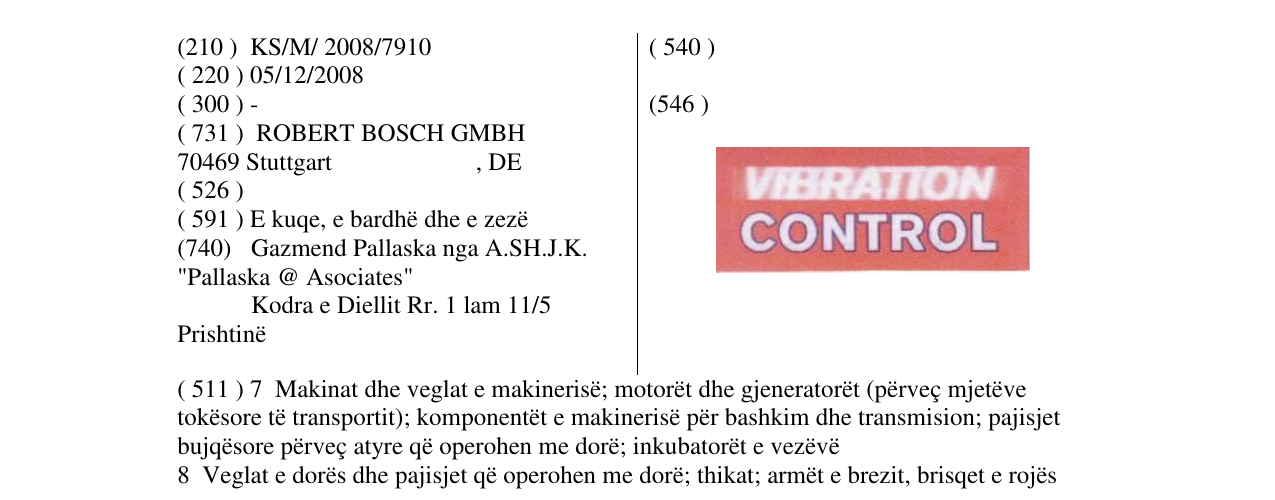 Zëri i markës Markë figurative në buletin