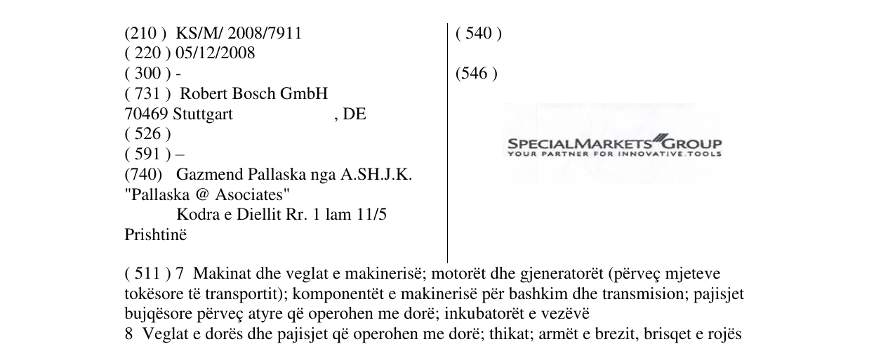 Zëri i markës Markë figurative në buletin