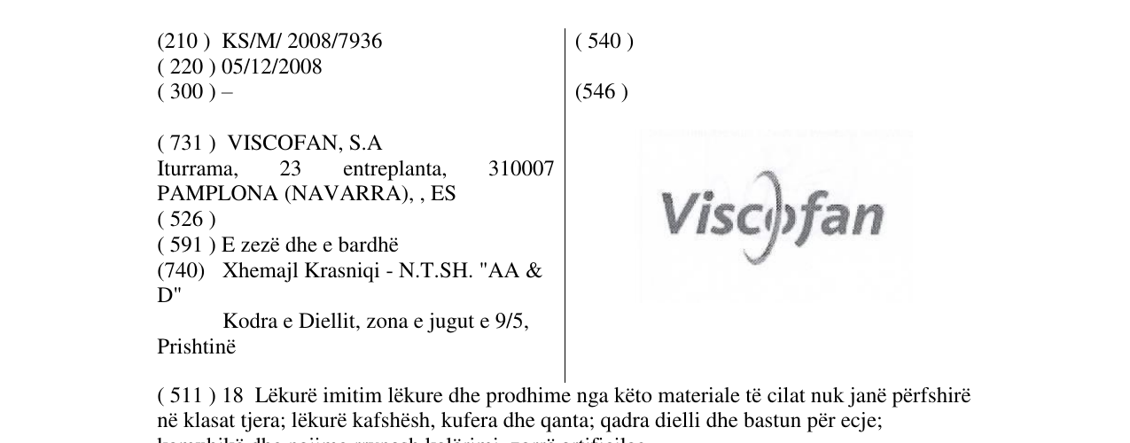 Zëri i markës Viscofan në buletin