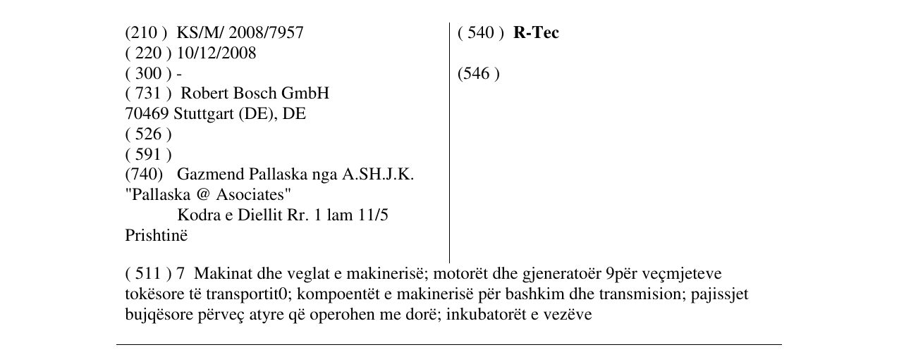 Zëri i markës R-Tec në buletin