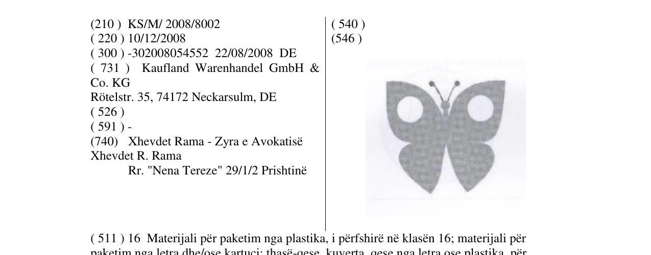 Zëri i markës Umweltschmetterling në buletin