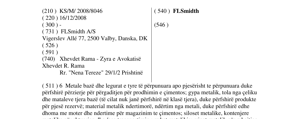 Zëri i markës FLSmidth në buletin