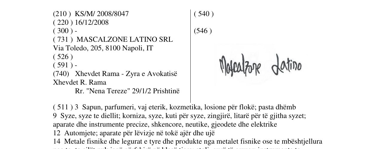 Zëri i markës Markë figurative në buletin