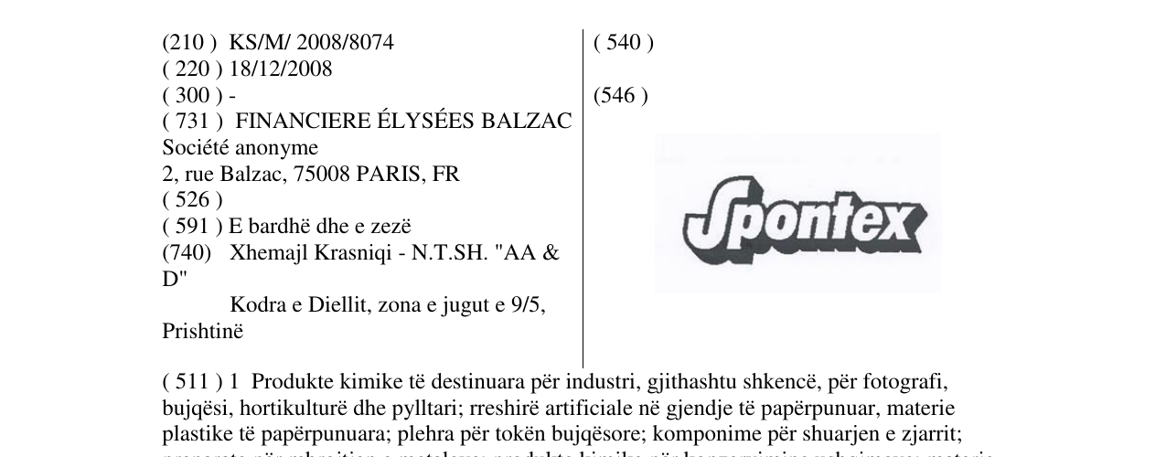 Zëri i markës Markë figurative në buletin