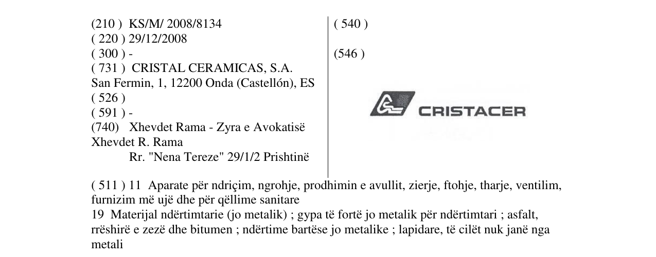 Zëri i markës Markë figurative në buletin