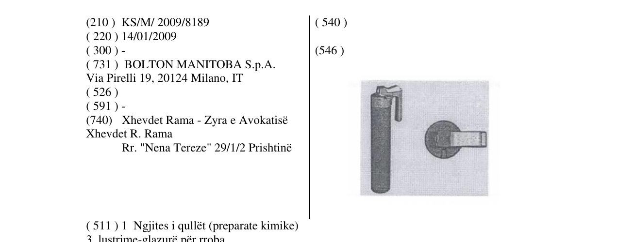 Zëri i markës Markë figurative në buletin