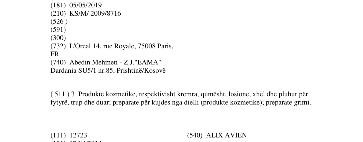 Zëri i markës ADRIA EXPORT në buletin
