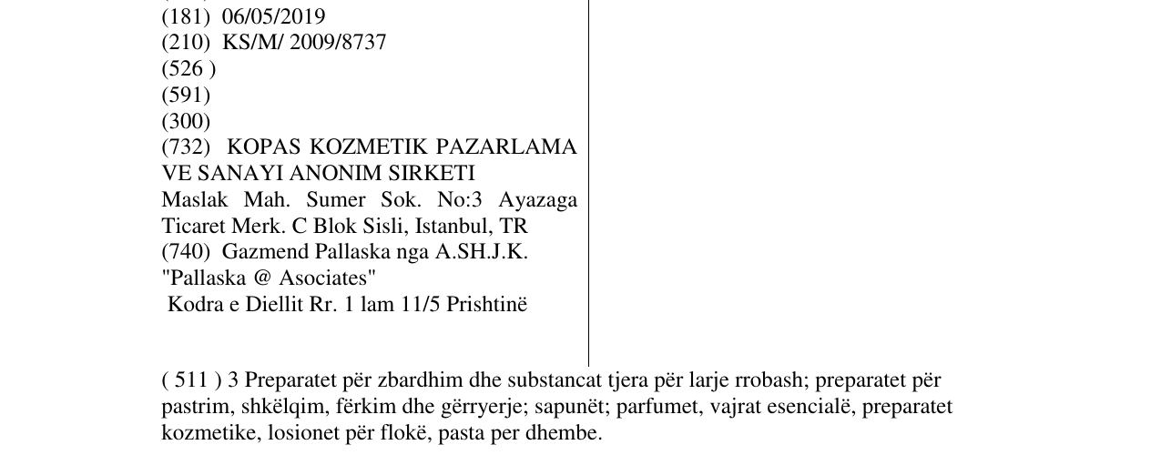 Zëri i markës ALIX AVIEN në buletin