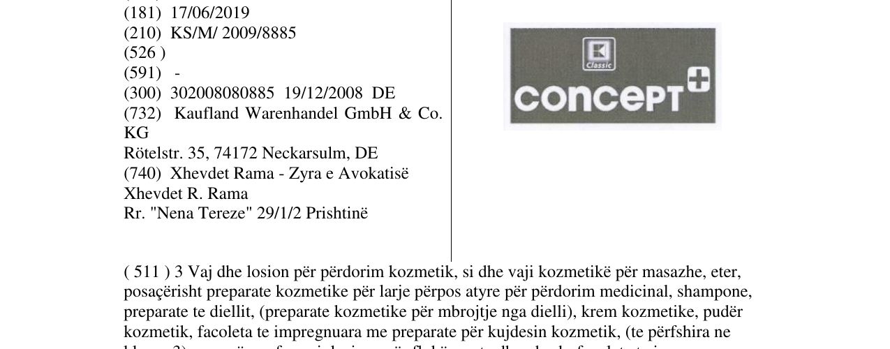 Zëri i markës CONCEPT në buletin