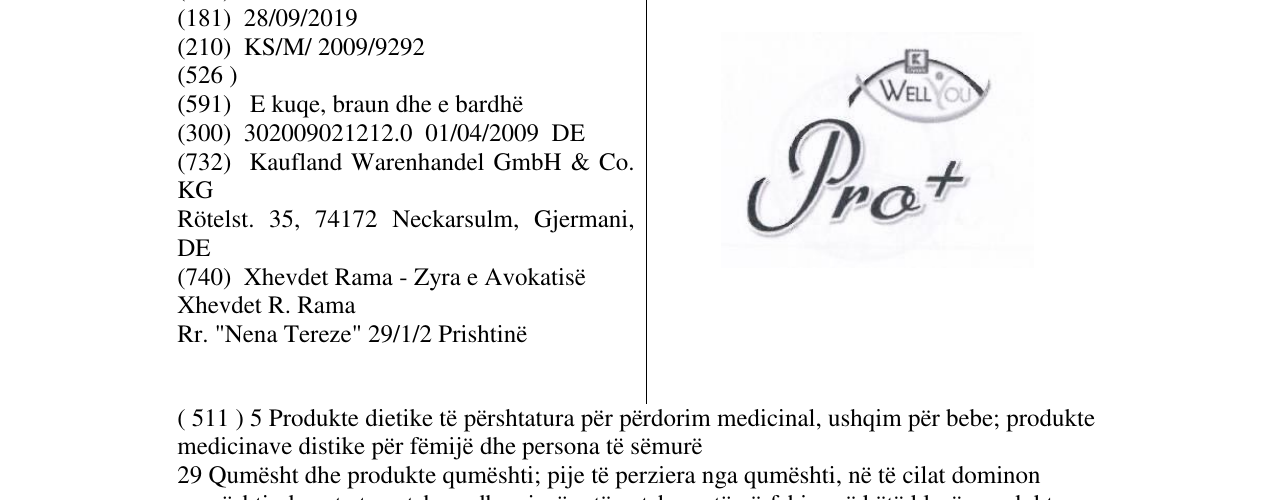 Zëri i markës Pro+ në buletin