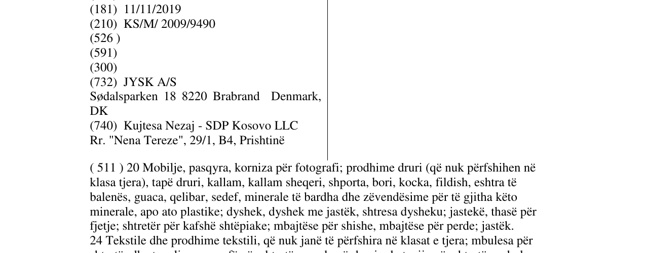 Zëri i markës JYSK në buletin