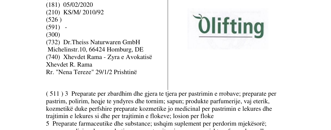 Zëri i markës Olifting në buletin