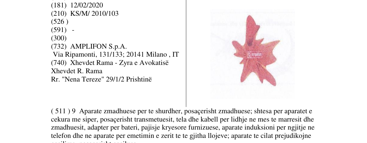 Zëri i markës Markë figurative në buletin