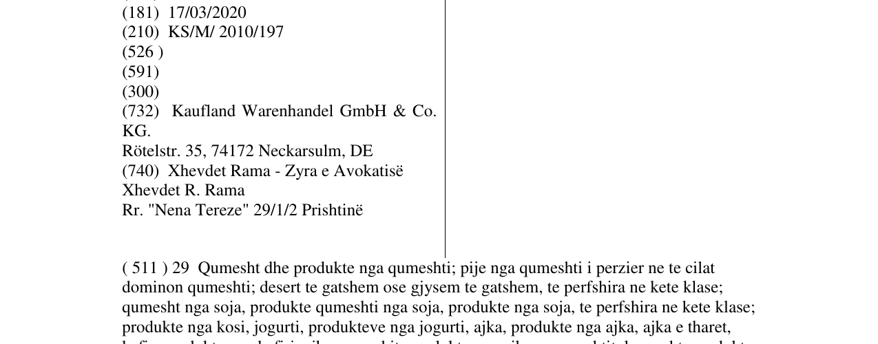 Zëri i markës MILBLU në buletin