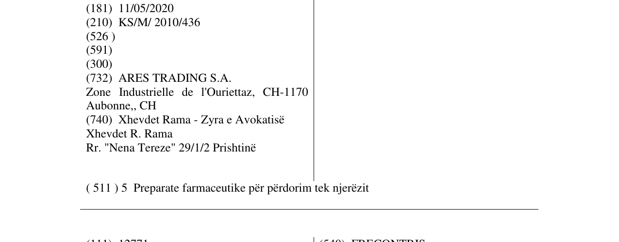 Zëri i markës FREPENSO në buletin